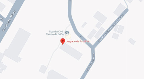 mapa Registro Civil y Juzgado de Paz de Brión
