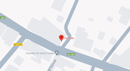 mapa Registro Civil y Juzgado de Paz de Santa Comba